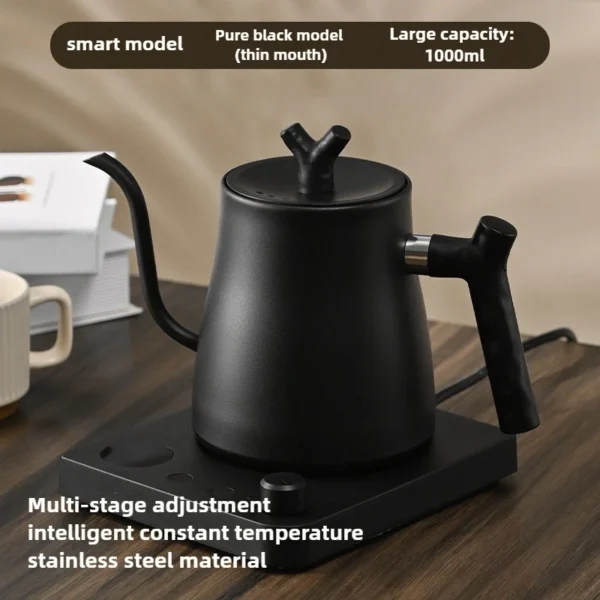 S0609c31dfa474088ae74c6ee7016f4ea8.webp 1L Smart Gooseneck Electric Kettle | Temperature Control Pour-Over Coffee Kettle