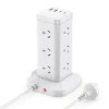 12-Outlet Tower Power Strip with Surge Protection, 2 USB-A, 2 USB-C & 2m Extension Cord (AU Plug)
