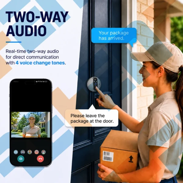 S0ef182f19da74ca5832b5684ecd9ae7d5.webp Tuya Smart 5" Digital Peephole Doorbell Camera | 10000mAh Battery, 3–4 Months Standby
