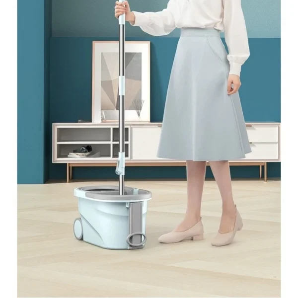 S100b37eee74447f39e36d0c8b14f48b2p.webp Hands-Free Spin Mop & Bucket System | Wet & Dry Floor Cleaning Set