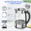 S1e835ad1103f4ddb8a55ced391f03976c.webp 1.8L Smart Thermostatic Electric Glass Kettle | Auto Temperature Control for Home & Office