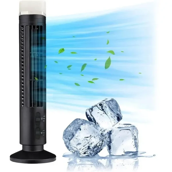 S2103ad2abb684f91b893dd14d070396ba.webp M02K Portable Bladeless Air Cooler Fan | USB Tower Fan with LED Display