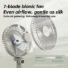 S26a36d7d6faf4bc5b7f05de0eac83e228.webp Foldable Tripod Portable Fan | 3000mAh Rechargeable Handheld Fan with LED Display & 4 Speeds