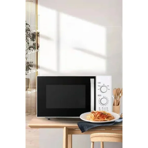 S2b336bc25bb544bda7f70288e88635afa.webp 23L Large Capacity Microwave Oven with Defrost Function | White