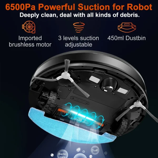 S2d087b749cf14c20913c4a4ba5fd5973o.webp ABIR X9 Robot Vacuum & Mop | 6500Pa LiDAR Navigation with Multi-Floor Mapping & Dual UV Cleaning