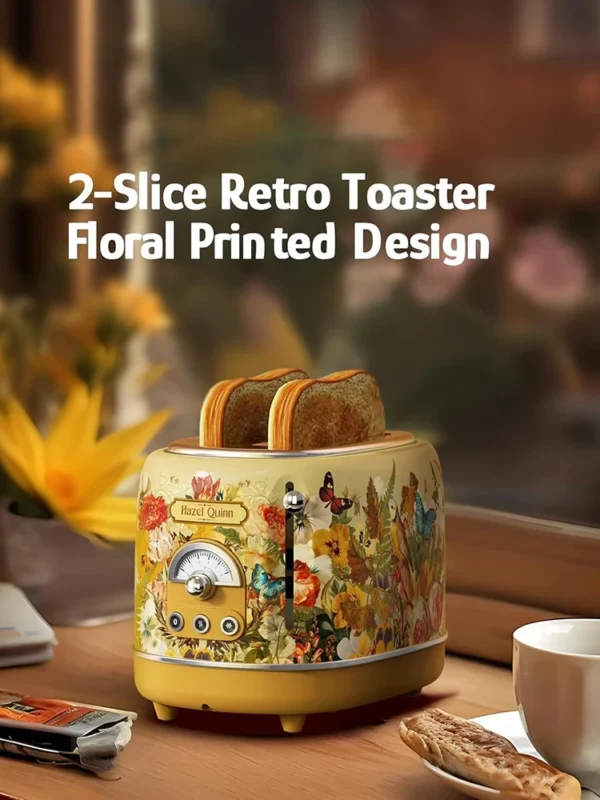 S36194990d98f43c2a08854889aa116c67.webp 2-Slice Retro Toaster with Removable Crumb Tray | 6 Browning Levels & 3 Functions