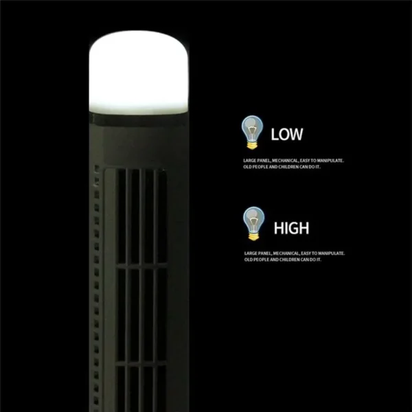 S4fa8dea3ffea44a8b38a9cc9e7f93b99s.webp M02K Portable Bladeless Air Cooler Fan | USB Tower Fan with LED Display