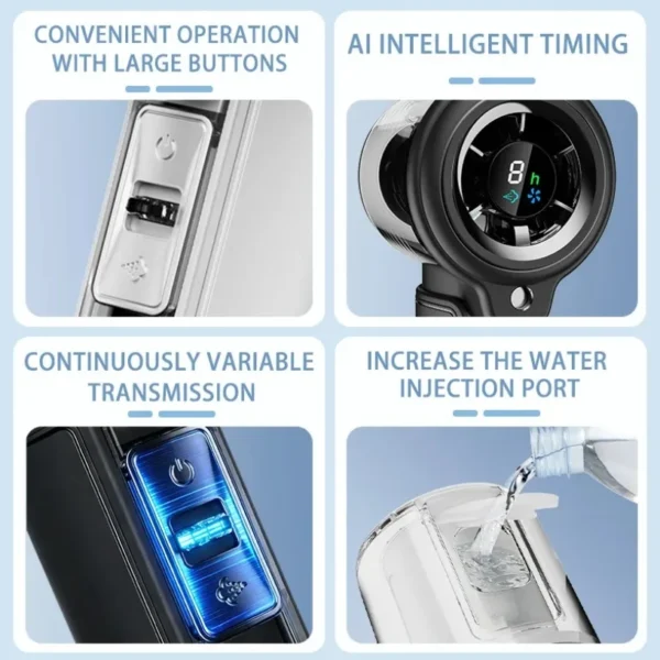 S5b59fef5ca0f4e23b50daacf841707dfa.webp Portable Rechargeable Handheld Mist Fan | LED Display Cooling Spray Fan