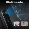 S5c2211ffc8594b9181b5ccf12ad3a512G.webp MOES Tuya Wi-Fi Smart Door Lock with Facial & Palm Vein Recognition | Fingerprint, Password, IC Card & App Unlock