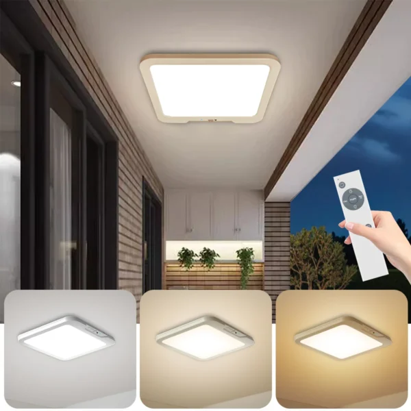 Smart LED Ceiling Light with Motion Sensor & 6000mAh Battery Backup | Remote & Wall Switch Control
