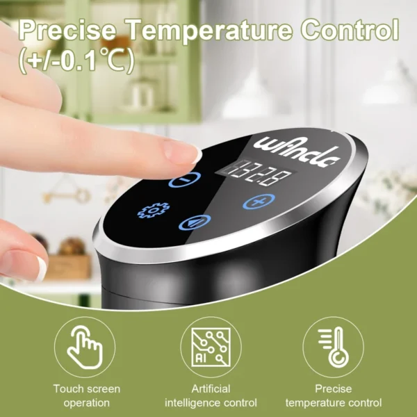S7d5abd4ac946424abf06ebd82a8098a2Y.webp 1100W Sous Vide Precision Cooker | IPX7 Waterproof Immersion Circulator with LCD Touch Display