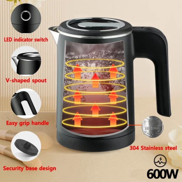 S8cf10e8fe6f8486ca92a20bef9579ed7l.webp 0.8L Portable Electric Travel Kettle | Stainless Steel Water Boiler for Tea & Coffee