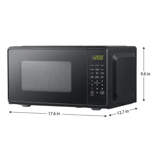 S8dac2db9c72245359eec33cce29f2facz.webp 700W Countertop Microwave Oven with LED Display & Kitchen Timer | Black