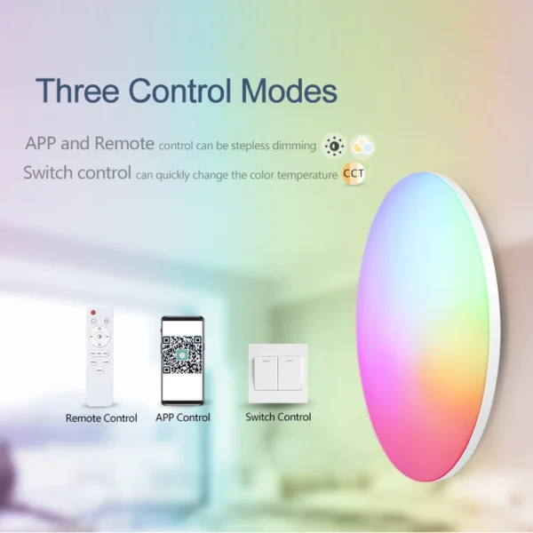 Sba254c61a25d4569a71b1b51dbd20ec2V.webp MARPOU RGB Smart LED Ceiling Light with App & Remote Control | Dimmable 36W/54W Ceiling Lamp