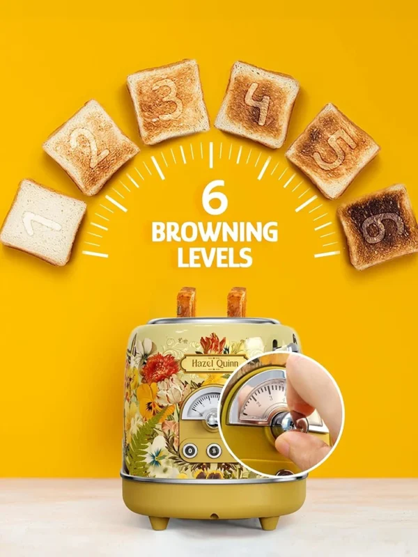 Sbd8a2ae37ce74d0cbe68c762c64c25a6B.webp 2-Slice Retro Toaster with Removable Crumb Tray | 6 Browning Levels & 3 Functions