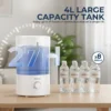 ROUNY 4L Ultrasonic Air Humidifier | Quiet Humidifier with 360° Mist & Auto Shut-Off