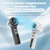 Sf0c9995384d641279028c1a33e38fe40w.webp Portable Rechargeable Handheld Mist Fan | LED Display Cooling Spray Fan